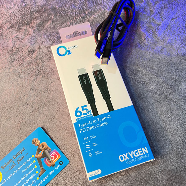 کابل شارژ و انتقال داده دوسر تایپ سی اکسیژن مدل OXYGEN LX5 Image 3
