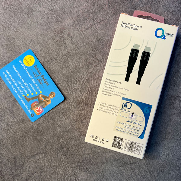 کابل شارژ و انتقال داده دوسر تایپ سی اکسیژن مدل OXYGEN LX5 Image 5