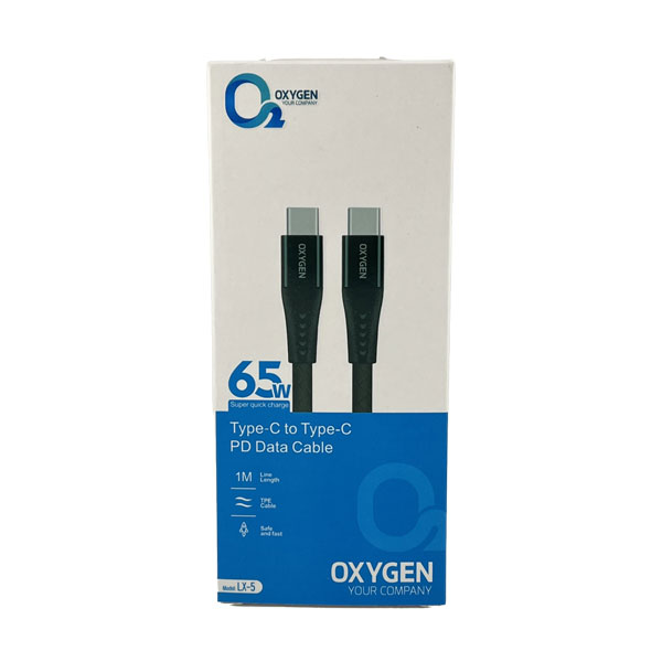 کابل شارژ و انتقال داده دوسر تایپ سی اکسیژن مدل OXYGEN LX5