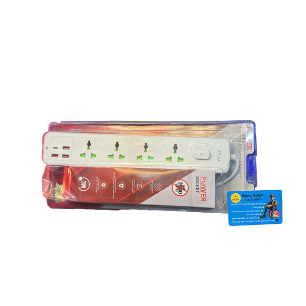 چندراهی برق یونیورسال همراه با خروجی تایپ سی و USB مدل Z55U